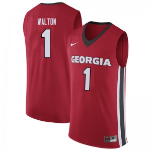 Men Jaykwon Walton Red Georgia #1 Stitched Jerseys