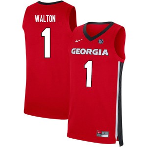 Mens Jaykwon Walton Red University of Georgia #1 Basketball Jerseys