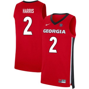 Men's Jordan Harris Red University of Georgia #2 Stitched Jerseys