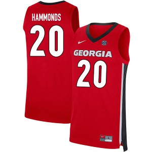 Men's Rayshaun Hammonds Red Georgia #20 University Jersey