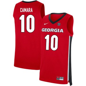 Men Toumani Camara Red Georgia #10 Basketball Jerseys