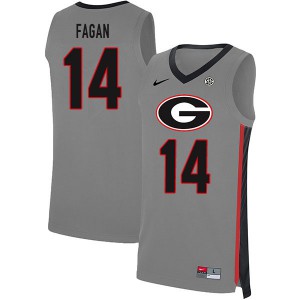Men's Tye Fagan Gray Georgia #14 NCAA Jerseys