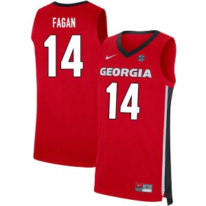 Men's Tye Fagan Red Georgia #14 College Jersey