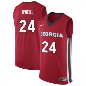 Men's Connor O'Neill Red UGA Bulldogs #24 Embroidery Jerseys