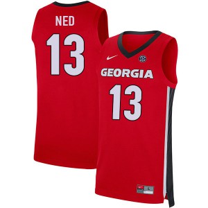 Men's Jonathan Ned Red Georgia Bulldogs #13 Official Jersey
