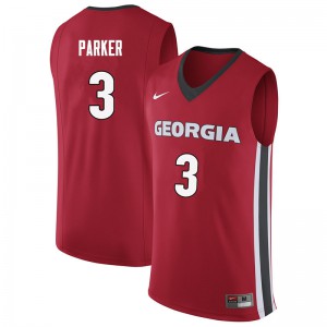 Men Juwan Parker Red UGA #3 Basketball Jersey