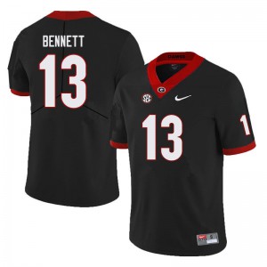 Men's Stetson Bennett Black UGA #13 Stitch Jerseys