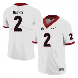 Men's D'Wan Mathis Black Georgia Bulldogs #2 Embroidery Jerseys