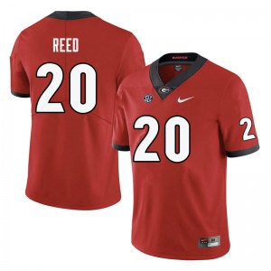 Mens J.R. Reed Red University of Georgia #20 Football Jerseys