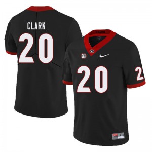 Men Sevaughn Clark Black UGA #20 Stitched Jersey