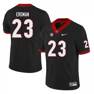 Men's Willie Erdman Black Georgia #23 Stitched Jerseys