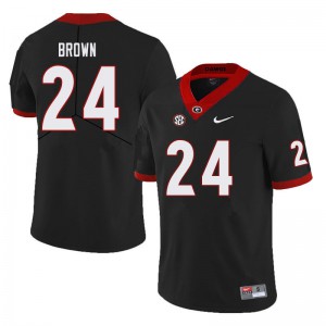 Men Matthew Brown Black Georgia #24 Stitched Jerseys
