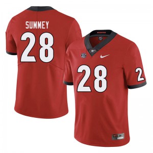 Men Anthony Summey Red Georgia Bulldogs #28 Player Jerseys