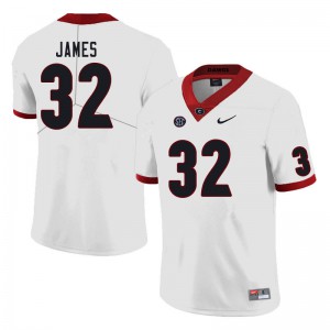 Men Ty James White Georgia Bulldogs #32 College Jersey