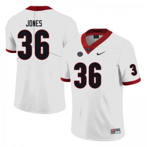 Men Garrett Jones Black Georgia #36 Football Jersey
