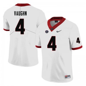 Men's Sam Vaughn White University of Georgia #4 Football Jerseys