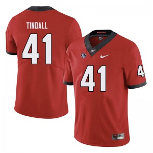 Mens Channing Tindall Black University of Georgia #41 Stitched Jerseys