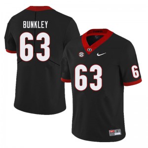 Men's Brandon Bunkley Black Georgia #63 College Jersey