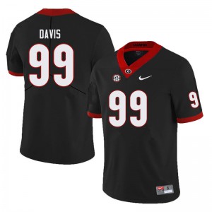 Men Jordan Davis Black Georgia Bulldogs #99 University Jersey