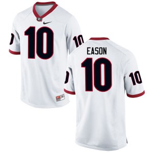 Men's Jacob Eason White Georgia Bulldogs #10 Official Jerseys