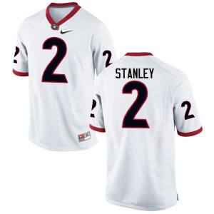 Mens Jayson Stanley White Georgia Bulldogs #2 Official Jersey