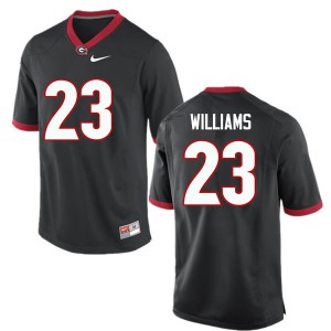 Men's Shakenneth Williams Black University of Georgia #23 Stitched Jerseys