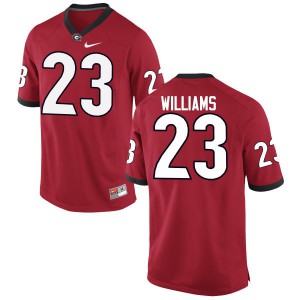 Men's Shakenneth Williams Red UGA Bulldogs #23 Stitched Jerseys