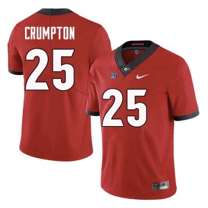 Men's Ahkil Crumpton Red University of Georgia #25 Player Jerseys