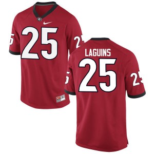 Mens Jaleel Laguins Red University of Georgia #25 Stitch Jerseys