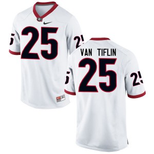 Men Steven Van Tiflin White UGA Bulldogs #25 Official Jersey