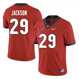 Men Darius Jackson Red Georgia Bulldogs #29 University Jerseys
