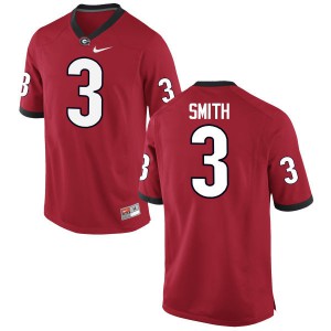 Men's Roquan Smith Red Georgia Bulldogs #3 Stitch Jerseys
