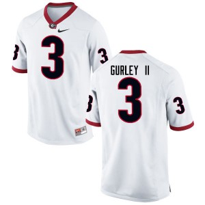 Mens Todd Gurley II White Georgia Bulldogs #3 College Jerseys