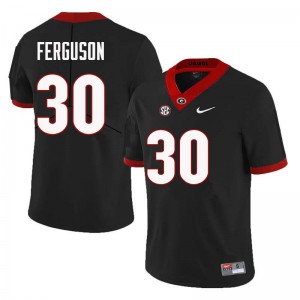 Men Ed Ferguson Black Georgia Bulldogs #30 Player Jersey