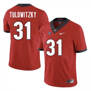 Men's Reid Tulowitzky Red Georgia Bulldogs #31 Stitch Jersey