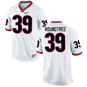 Mens Rashad Roundtree White UGA Bulldogs #39 University Jerseys
