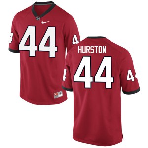 Men's Justin Hurston Red University of Georgia #44 Player Jersey