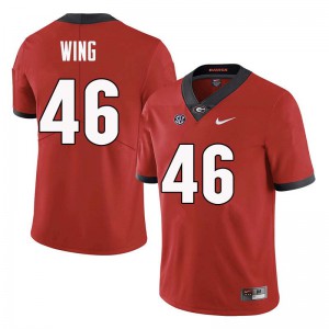 Men's Andrew Wing Red University of Georgia #46 Embroidery Jersey