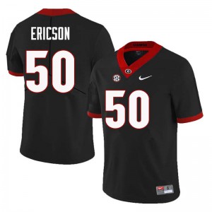 Men's Warren Ericson Black University of Georgia #50 Official Jersey