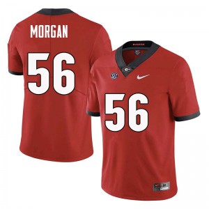 Mens Oren Morgan Red Georgia Bulldogs #56 Alumni Jerseys