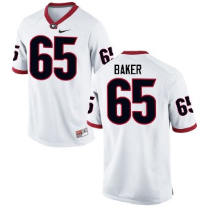 Mens Kendall Baker White Georgia Bulldogs #65 Alumni Jerseys
