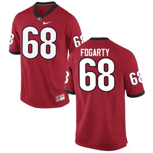 Men Sean Fogarty Red University of Georgia #68 University Jersey