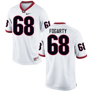 Men Sean Fogarty White UGA Bulldogs #68 Player Jerseys