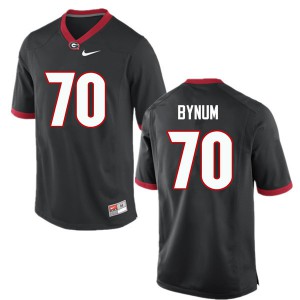 Men Aulden Bynum Black UGA #70 Stitch Jersey