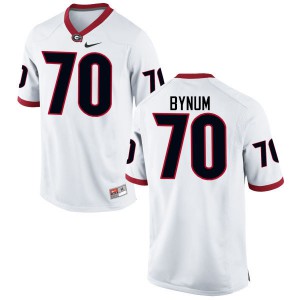 Men's Aulden Bynum White Georgia #70 Player Jersey