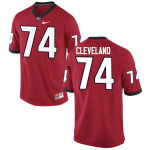 Men Ben Cleveland Red University of Georgia #74 Stitched Jersey