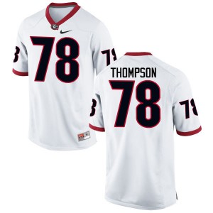 Men Trenton Thompson White Georgia #78 Official Jersey