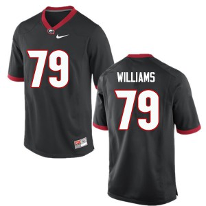 Mens Allen Williams Black Georgia #79 Stitched Jersey