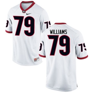 Men's Allen Williams White Georgia Bulldogs #79 Official Jerseys