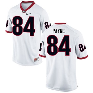 Men Wyatt Payne White UGA Bulldogs #84 Stitched Jerseys